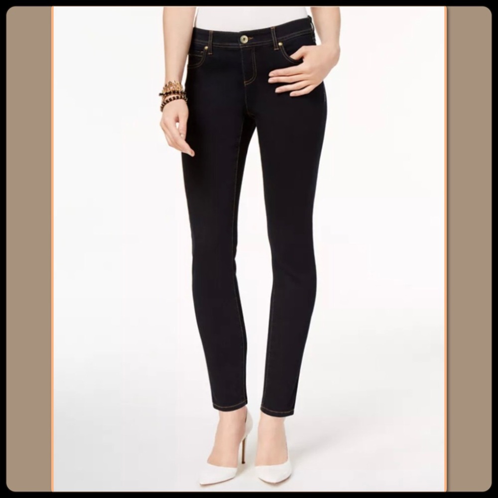 Inc. dark blue wash skinny jeans